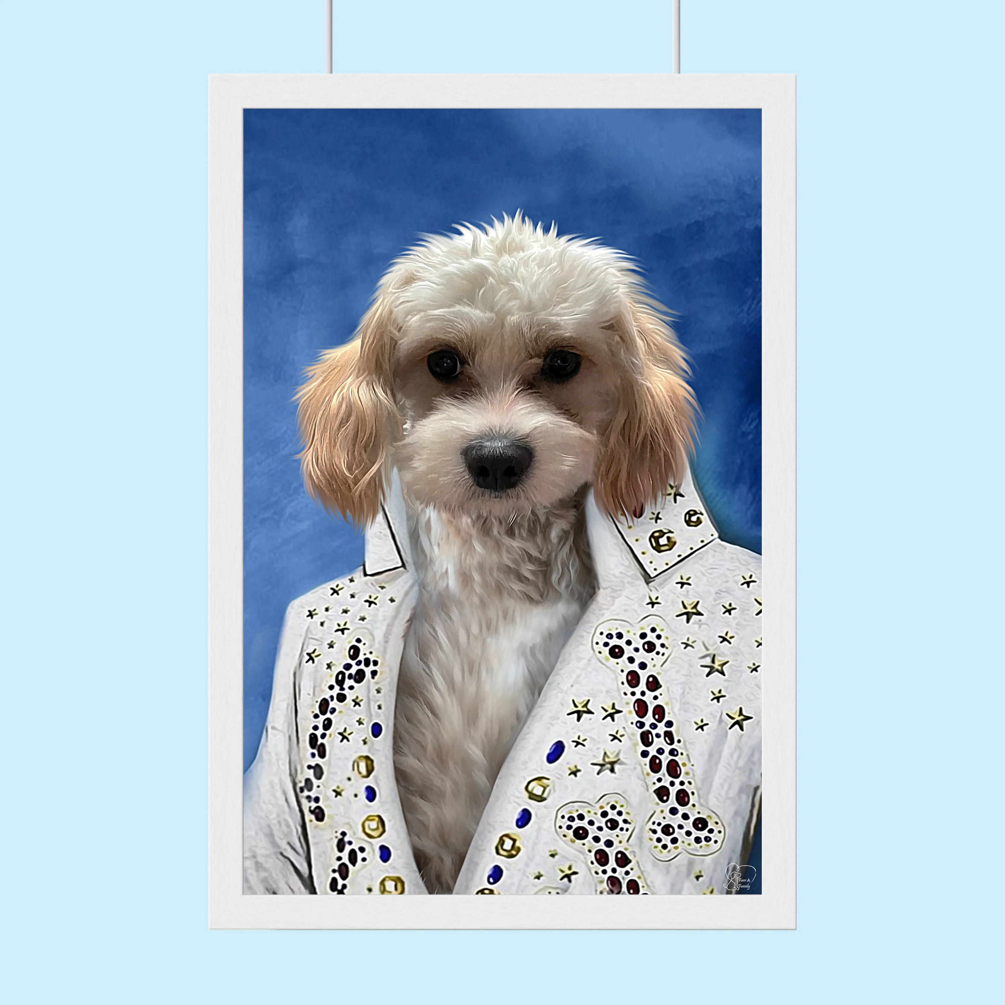 Custom Elvis Presley Pet Portrait – Personalized Rockstar Pet Art